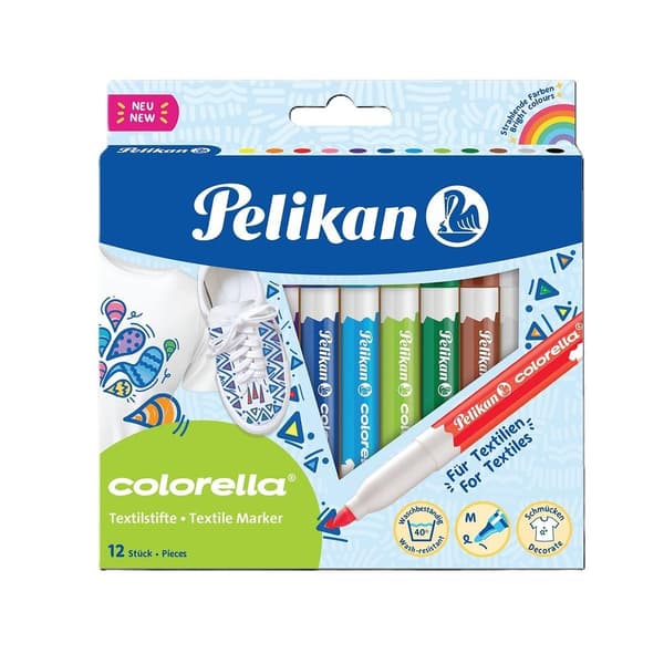 Colorella tekstiltuscher, 12 farver