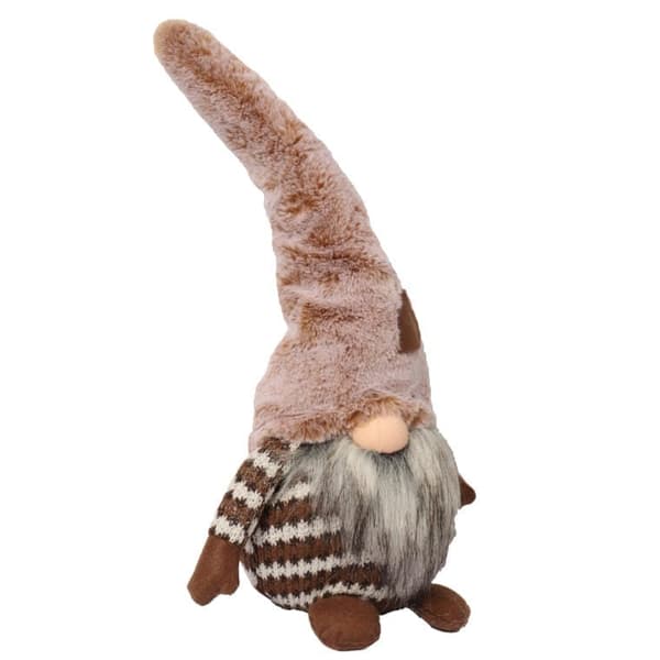 Plys julenisse, brun, 50 cm
