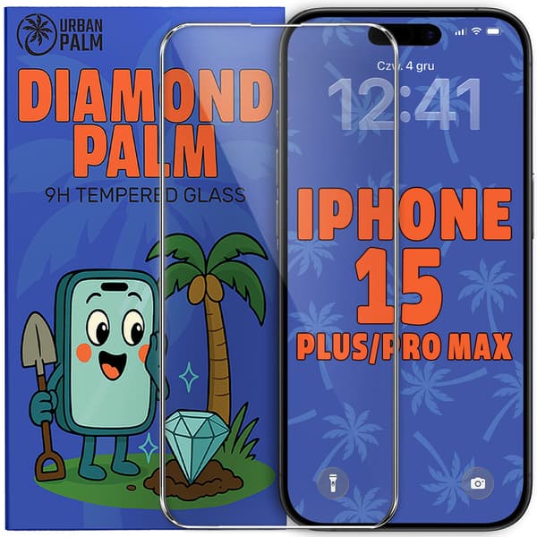 Diamond Palm Hærdet Glas til iPhone 15 Plus / 15 Pro Max