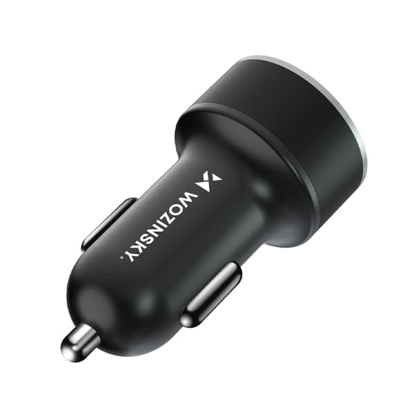 Bil cigarettænderoplader USB-C USB-A 36W Sort