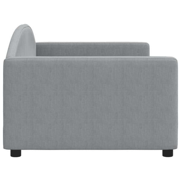 vidaXL Bäddsoffa ljusgrå 90x200 cm tygklädd