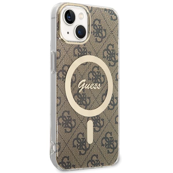 Guess 4G MagSafe-etui til iPhone 13 brunt
