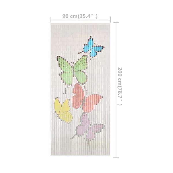 vidaXL Dörrgardin i bambu 90 x 200 cm