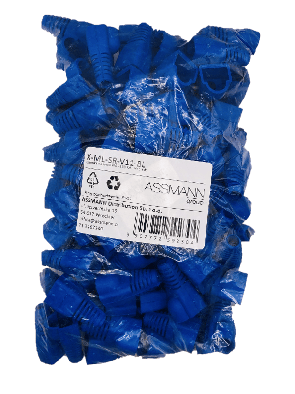 Blå RJ45-kontaktskydd, 100-pack