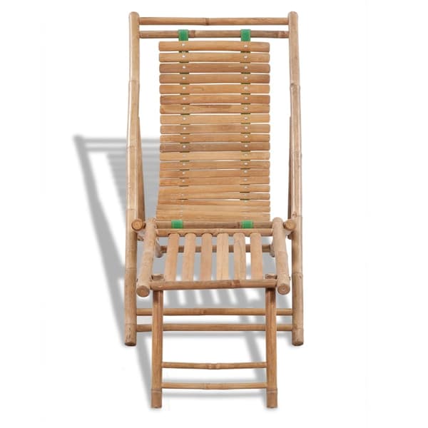 vidaXL Bambu uteplatssäng med fotstöd
