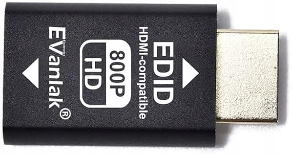 EVanlak 3. generations HDMI-emulator Edid-sæt 2x HDMI-adapter Dummy-stik Full HD