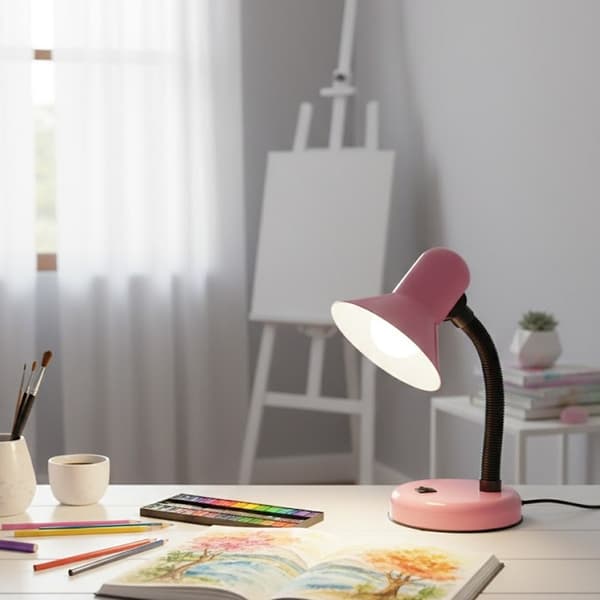Mentor lyserød skrivebordslampe 1xE27