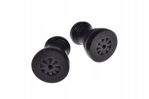 Dobbelt træbeslag til gardinstang, diameter 28 mm, sort, 2 stk.