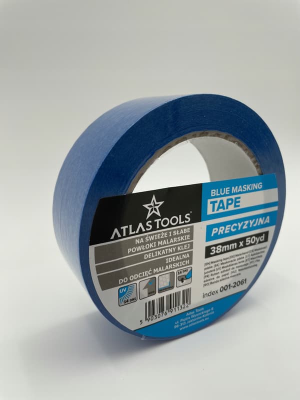 ATLAS TOOLS BLÅ MÅLNINGSTEJP DELICATE PRECISION 38 mm/50 yards