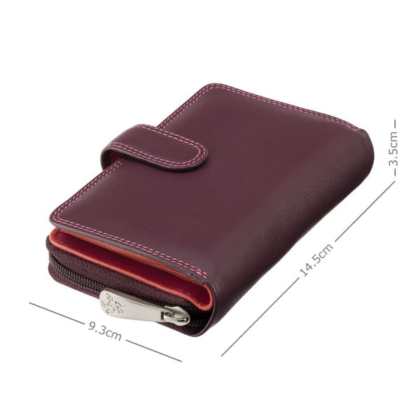 Visconti R-13 Plommonfärgad Läderplånbok för Dam