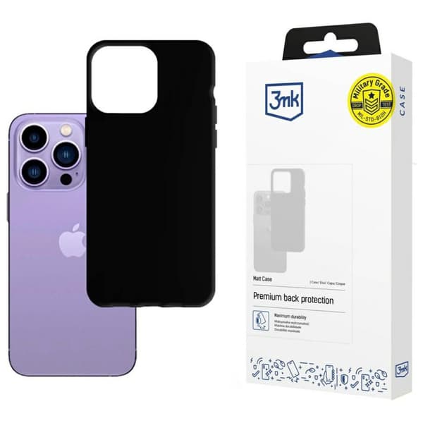 3MK Matt cover til iPhone 14 Pro, sort