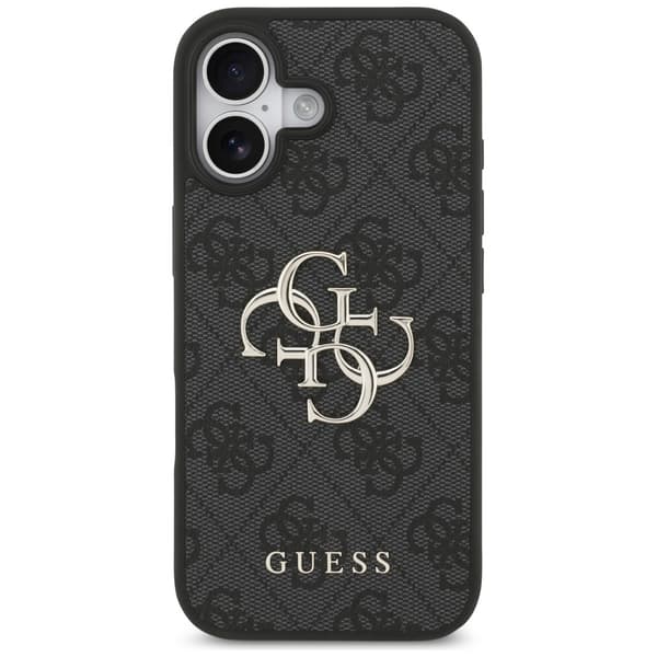 Guess 4G stort logo-cover til iPhone 17, sort