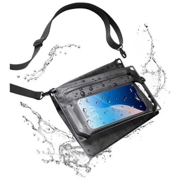 Spigen A640 Universal Vandtæt Crossbag Etui Sort