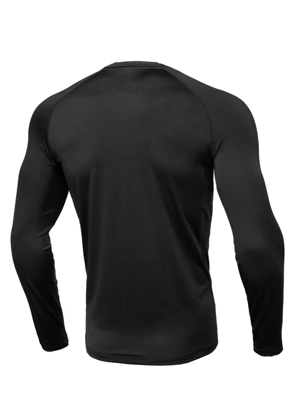 Pitbull Rashguard Herr Långärmad Performance Pro Plus Liten Logo Svart M