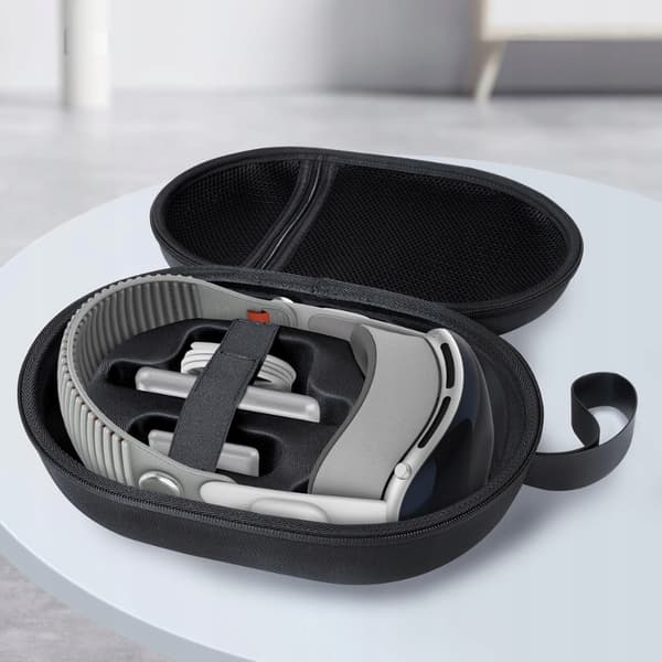 CoBak Apple Vision Pro -kotelo kahvalla - musta