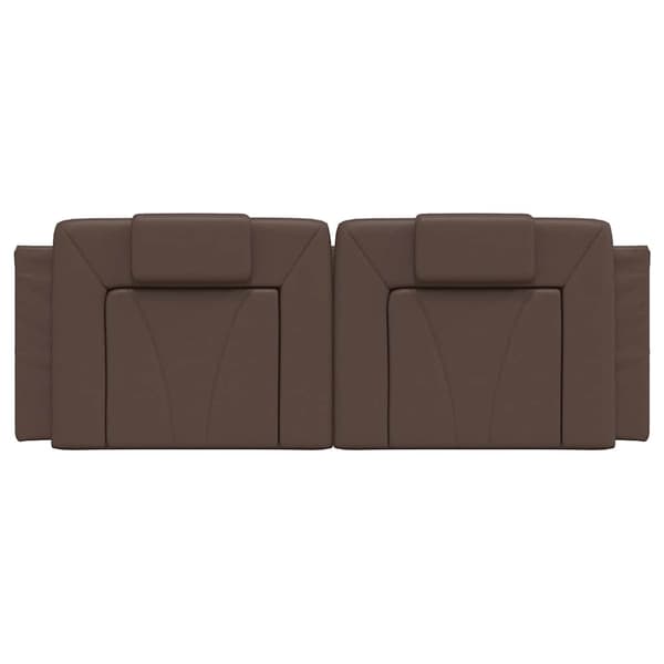 vidaXL hovedgærdehynde, brun, 120 cm, kunstlæder