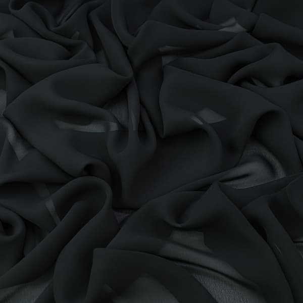 Chiffonmateriale, sort farve