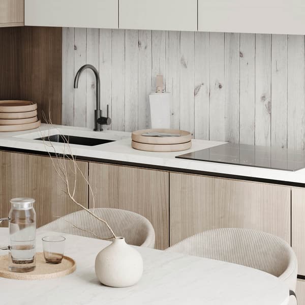 Självhäftande mönstrad vinyldekor för sovrummet 100x50 cm träplankstruktur