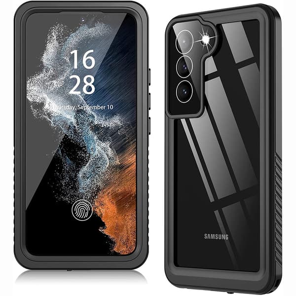 IP68 Vandtæt Etui til Samsung Galaxy S22+ Plus, Redpepper Dot+, Sort