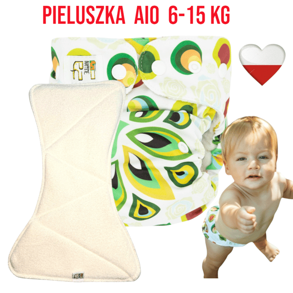 NappiMe Coolmax Pocket PEACOCKS Alt-i-en vaskbare bleer