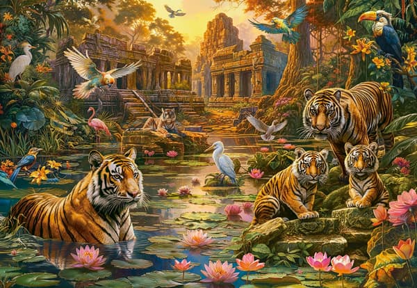 Pussel 1000 bitar C-105199 Tigers Paradise