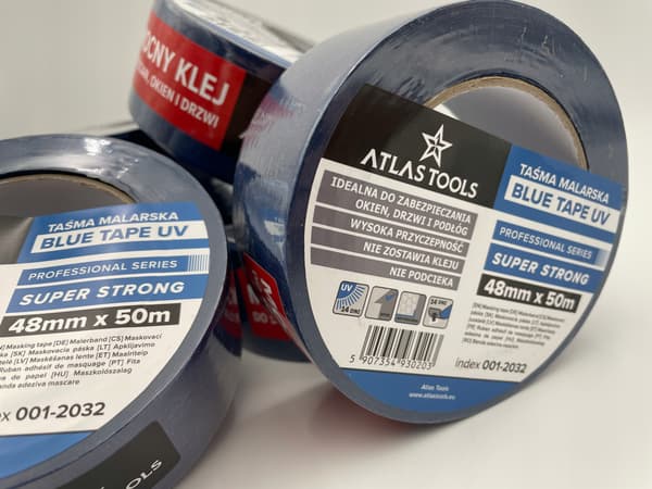 ATLAS TOOLS PRO BLÅ MÅLNINGSTEJP SUPERSTARK UV 14 dagar 48mm/50m