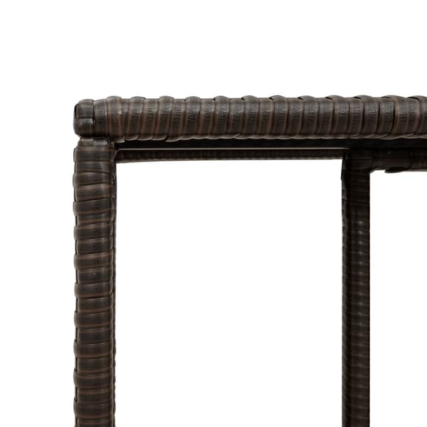 vidaXL hylder, 2 stk., brun, polyrattan