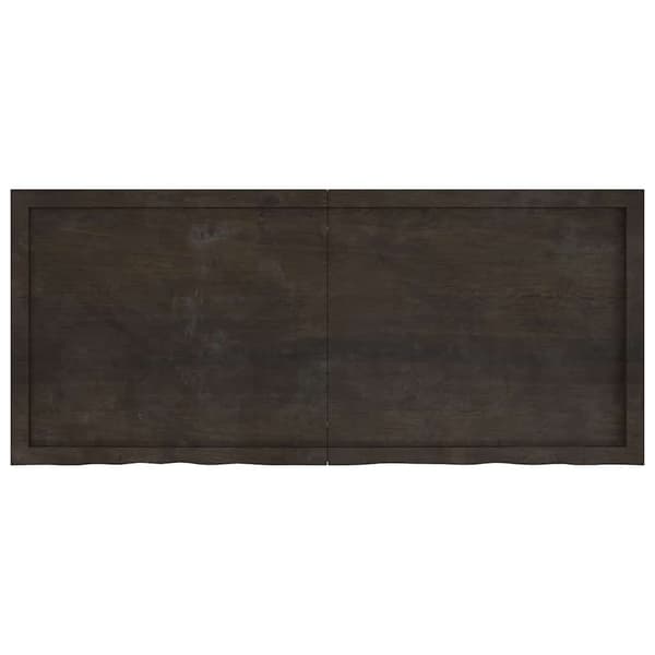 vidaXL hylde mørkebrun 140x60x(2-6) cm egetræsfinish