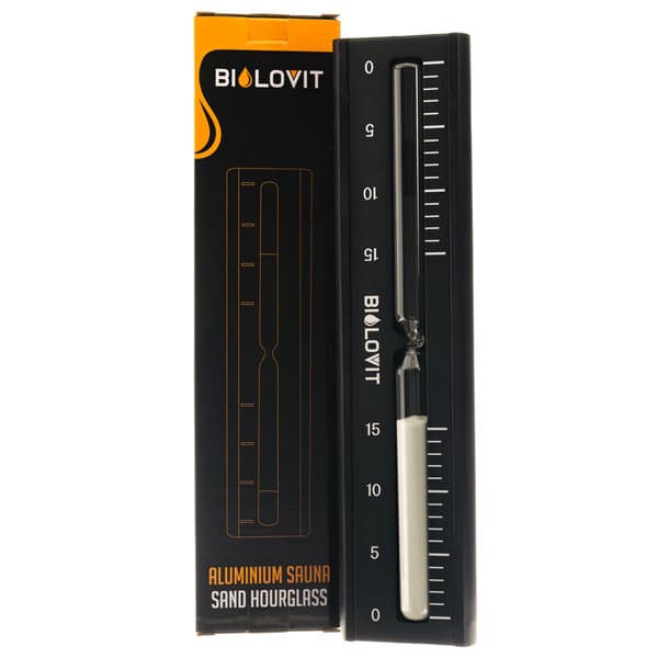 Bilovit Aluminium Bastu Timglas, Svart