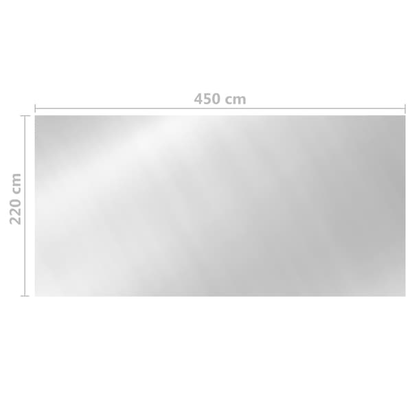 vidaXL Poolskydd silver 450 x 220 cm PE
