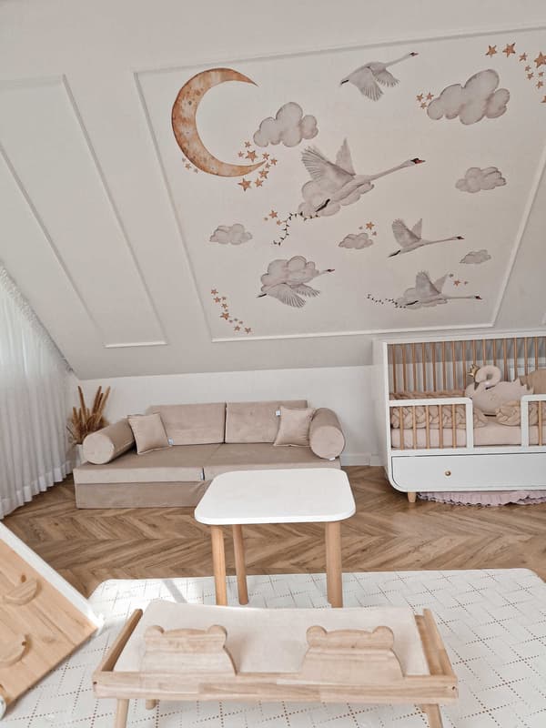 Montessori Premium sammet ecru leksoffa