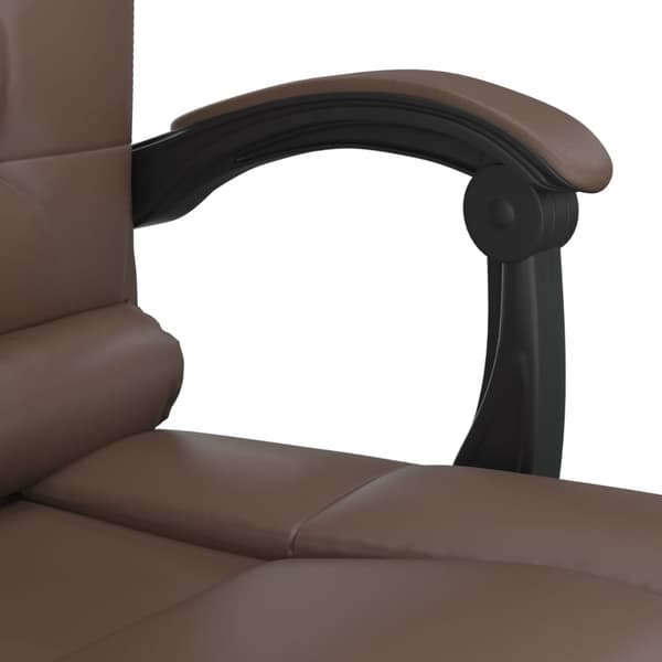 vidaXL Massagestol brun konstläder