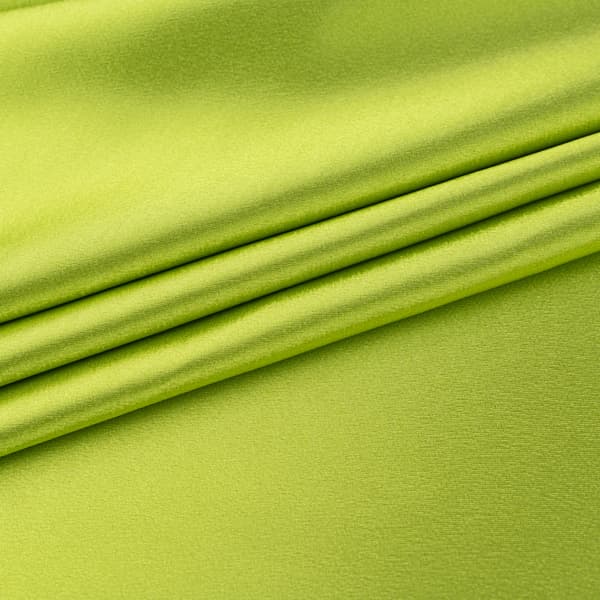 Satin crepe-tyg, limefärgad