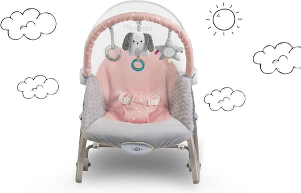 Nukido Gungstol med Vibration 705402 Rosa