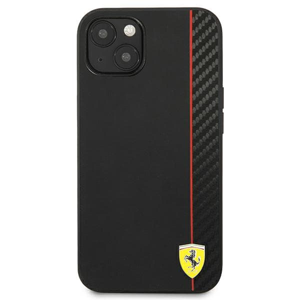 Ferrari On Track Carbon Stripe-cover til iPhone 13 mini, sort