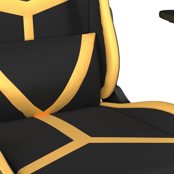 vidaXL gamingstol, sort og guld, kunstlæder