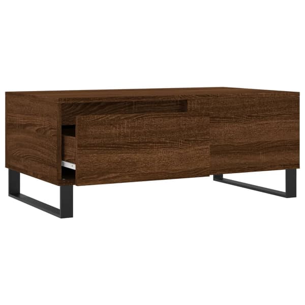 vidaXL sofabord brunt egetræ 90x50x36,5 cm