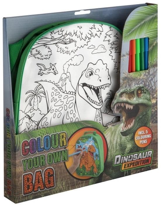 Dino-farvelægningsrygsæk