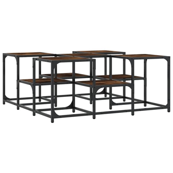 vidaXL sofabord røget eg 91x91x40 cm