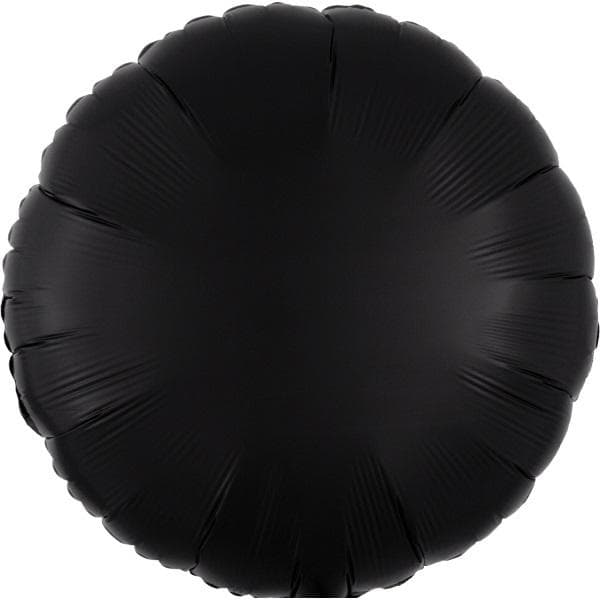 Luster Sort Folieballon Rund 43cm