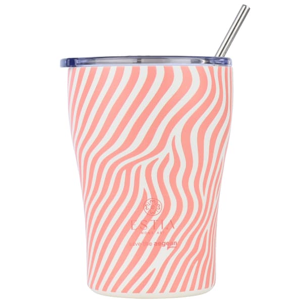 350 ml pehmeä Ripple-termosmuki pillillä