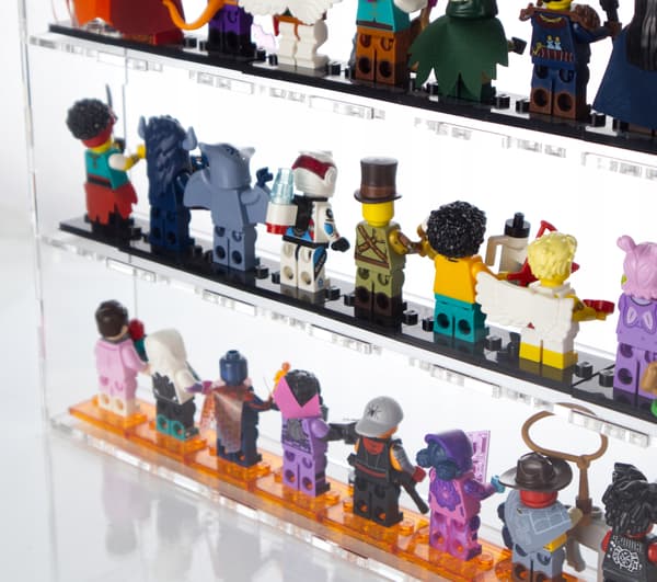Stor displaylåda för 60 legofigurer plus extra dubbar