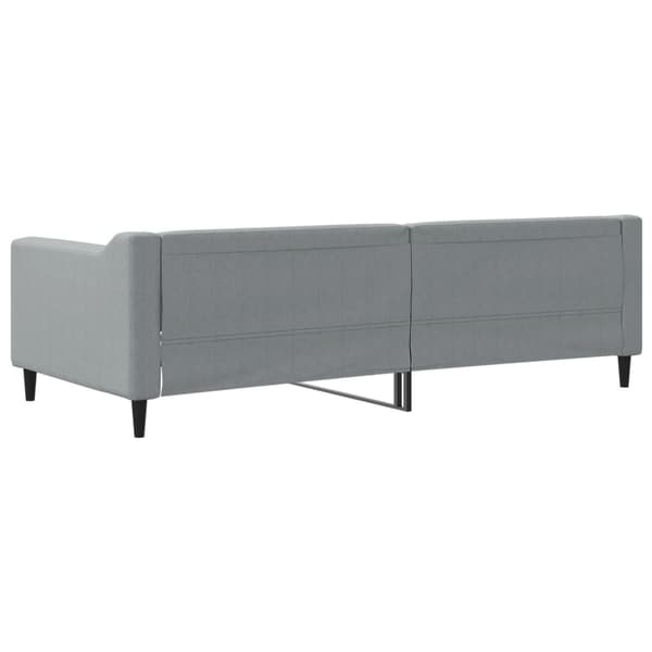 vidaXL Bäddsoffa ljusgrå 90x200 cm tygklädd