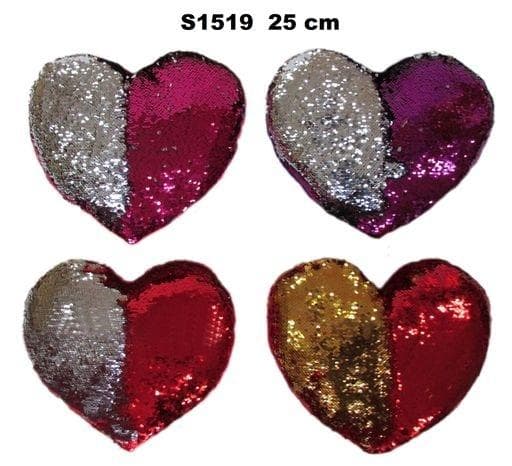 Paillet Hjertepude 25cm MIX