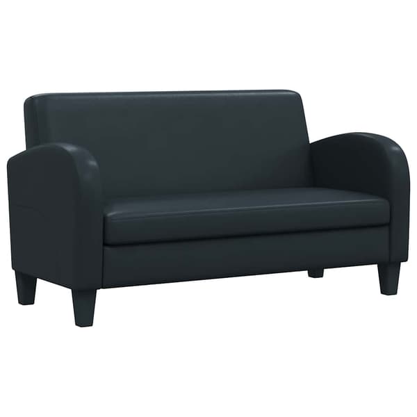 vidaXL 2-personers sofa, kunstlæder, sort