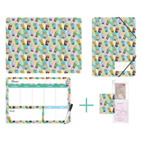 Bubble Tea Printed School Set