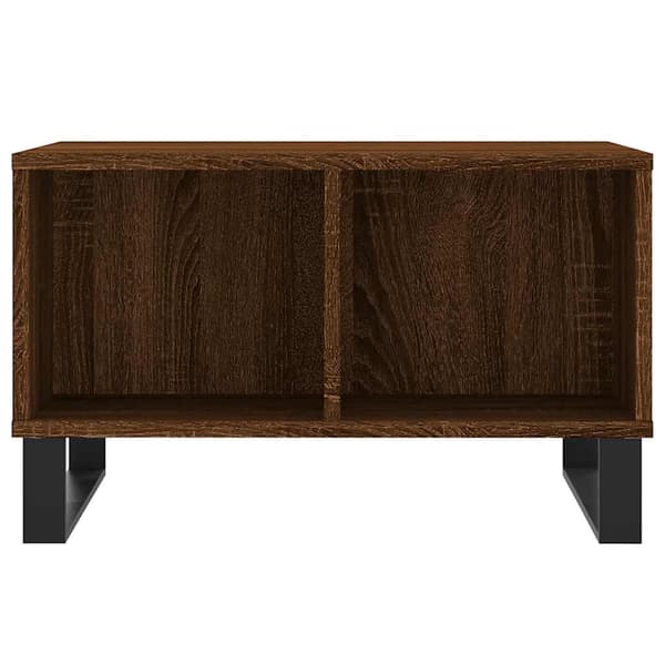 vidaXL sofabord brunt egetræ 60x50x36,5 cm