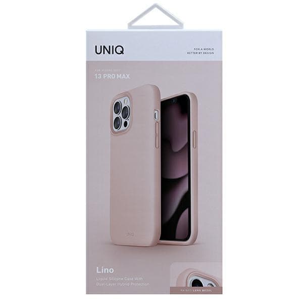 UNIQ Lino-etui til iPhone 13 Pro Max, lyserød