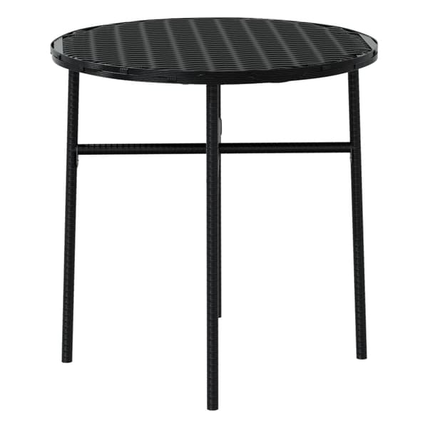 vidaXL havemøbelsæt i 3 dele i polyrattan, sort