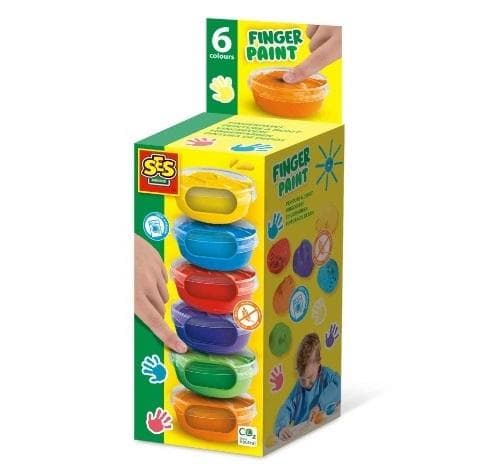 FINGERMALERI 6 FARVER 6x45 ml Ses Creative 00398 2+